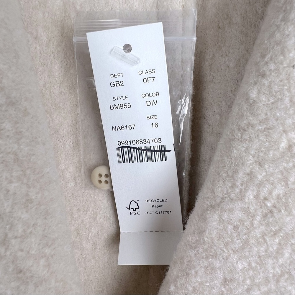 J. Crew | Daphne Topcoat Italian Boiled Wool Dusty Ivory | 16 - Picture 8 of 11